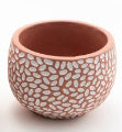 Terracotta & White Planter Large