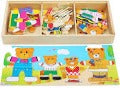 Blue Bunny Wooden Bear Dressing Game