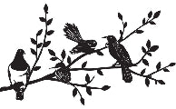 NZ Native Metal Birds x4 43cm