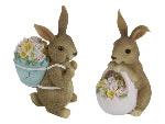 Bunny Rabbit w/Basket 12cm