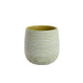 Ceramic Pot Grey Circles