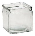 Glass Cube Vase 10x10x10cm