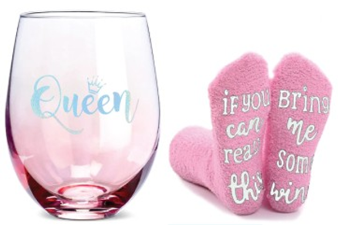 Queen Glass & Socks