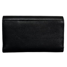 Ladies Leather Wallet Black-Large
