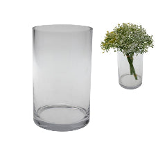 Clear Glass Vase Cylinder 20cm
