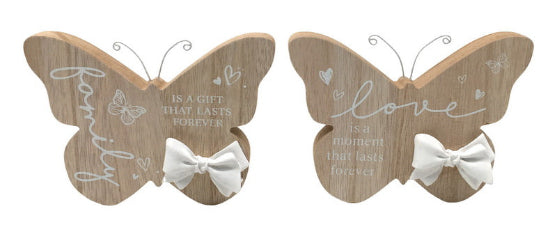 MDF Butterfly Inspirational Plaque 15cm