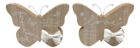 MDF Butterfly Inspirational Plaque 15cm