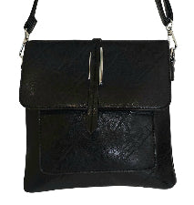 Zoes Obsidian Loop Cross Over Bag - Black