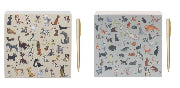 Cartoon Cat & Dog Memo Pad/Pen