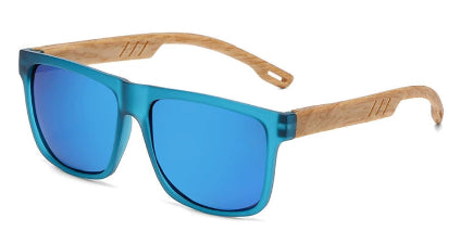 I Design 2 Isac Blue Wood Sunglasses