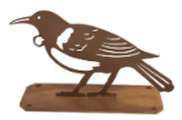 Metal Tui Fence Topper - Bronze