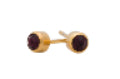 Glam February Birthstone Gold Earrings