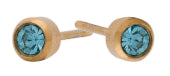Glam March Birthstone Gold Earrings