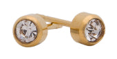 Glam April Birthstone Gold Earrings