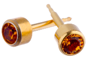 Glam November Birthstone Gold Earrings
