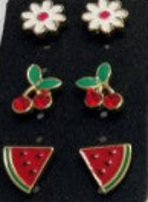 Euro Enamel Daisy Earrings