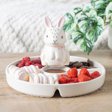 Nibble Bunny Chip and Dip Snack Dish