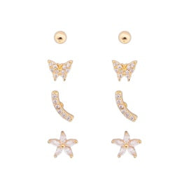 Glam 53610 Stack 2 Flower Gold