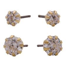 Glam Double pack 3+4mm CZ Gold