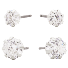 Glam Double pack 5+6mm CZ Stainless