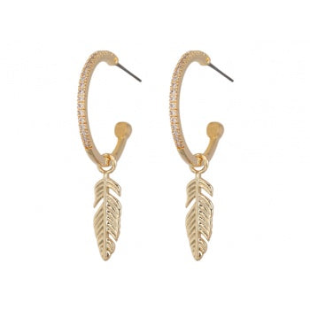 Glam 56480 Leaf on Hoop Gold