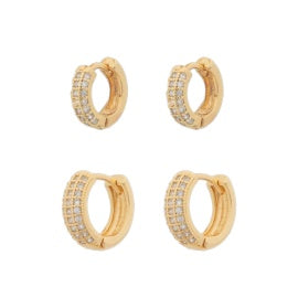 Glam 56490 Thick Huggie Set Gold