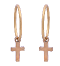 Glam Gold Sleeper + Cross Earrings