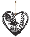 Metal NZ Native Heart Fantail 17cm
