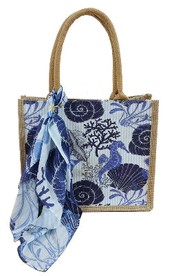Sea Theme Bag & Scarf & Ring