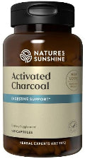 Natures Sun Charcoal Activated 120caps