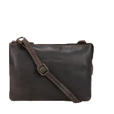 GreenWood Leather Shoulder Bag Hastings Brown