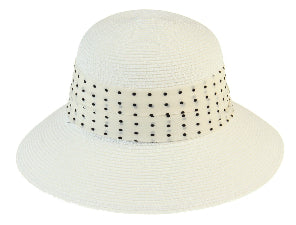 Bucket Hat Spotty White