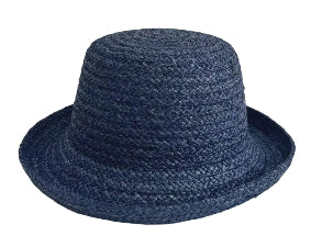 Bucket Hat Cambridge Raffia Navy