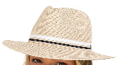 Erika Fedora Hat White/Navy