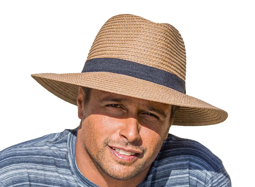 Hat Unisex Fedora Caramel Large