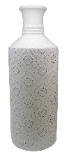 Tall Cylinder Vase - White