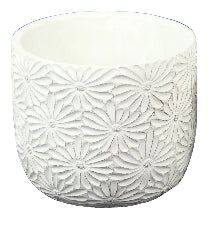 Large Concrete Pot Flower Pattern