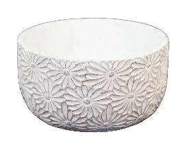 Large Round Low Pot Flower