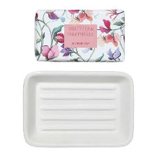 Heathcote & Ivory Sweet Pea Scented Soap in Dish 150g