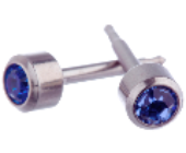 Glam September Birthstone Stainless Earrings