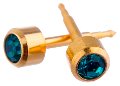 Glam December Birthstone Gold Earrings