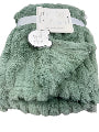Plush Textured Blanket Green