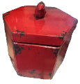 Trinket Box Red Hex Aged Retro