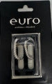 Glam Silver Rectangle Twist Hoop Earrings