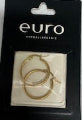 Euro Gold Pattern Hoop Earrings