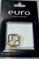 Glam Gold Heart Click Hoop Earrings