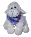 Parrs on Portage Sheep Toy Sit with Blue Check Scarf