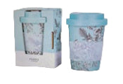 Parrs Coffee Cup Bamboo Birds Pastel Blue 350ml