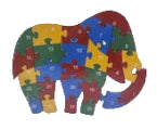 Wooden Puzzle Elephant 24x17 cm