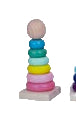 Wooden Rainbow Tower Pink